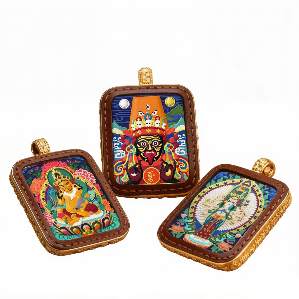 Chinese zodiac guardian buddha thangka pendant for spiritual protection