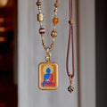 Medicine Buddha healing pendant Tibetan spiritual amulet