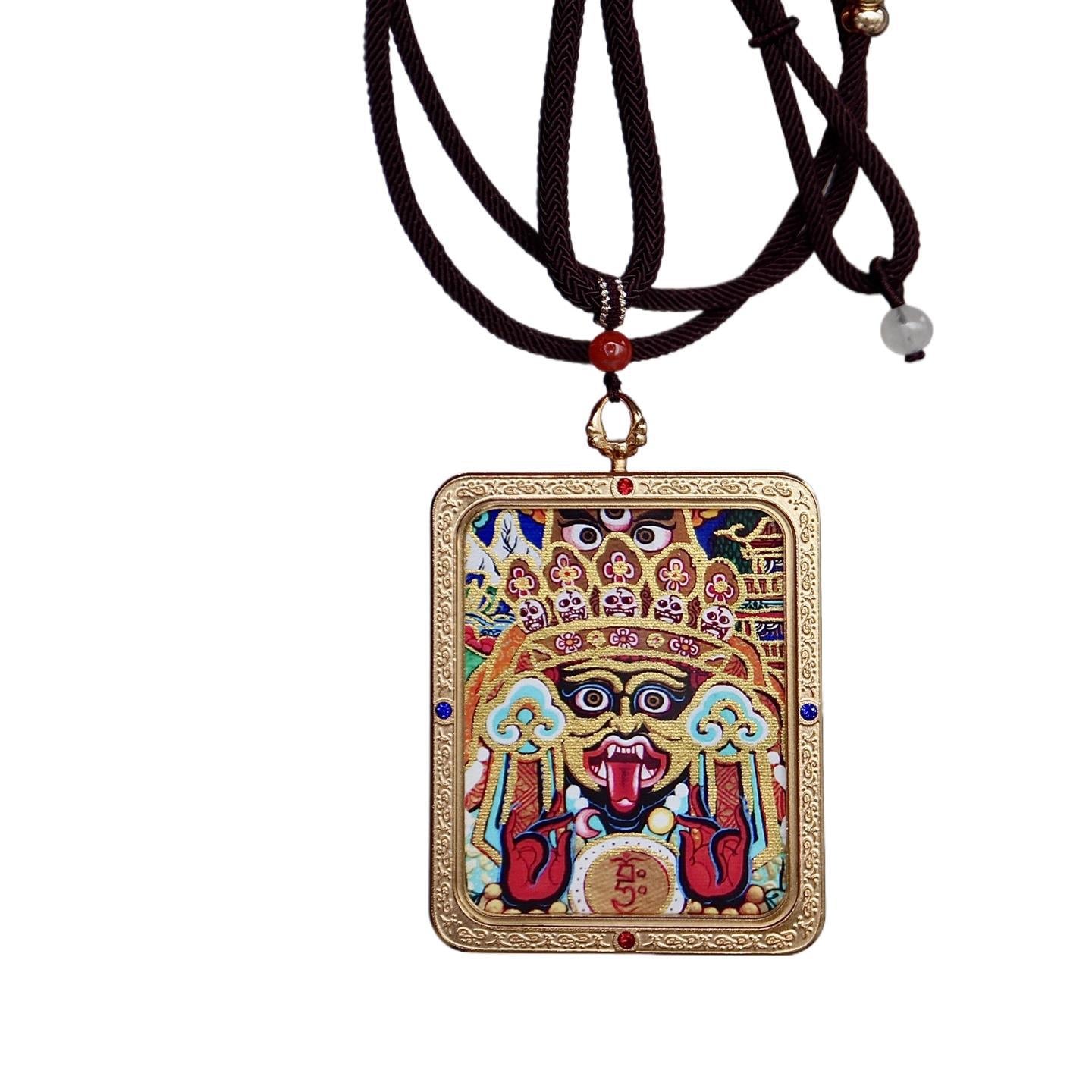 Zakhi Lhamo wealth goddess pendant for prosperity and protection